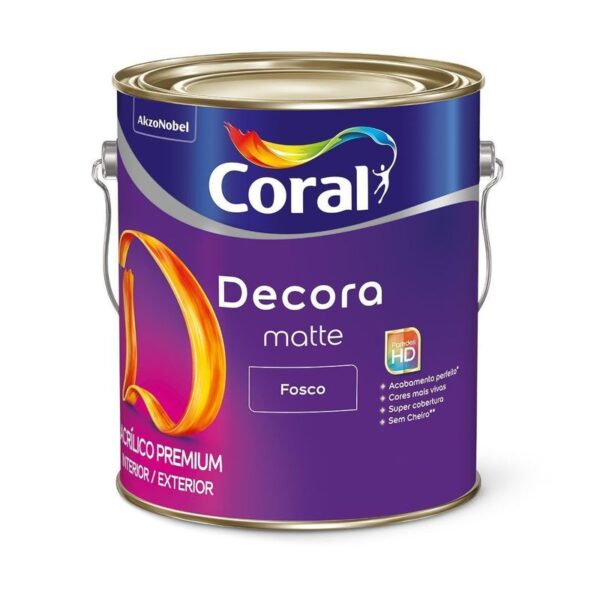 TINTA ACRILICA DECORA MATTE FO ALG EGIPCIO 3,6L CORAL