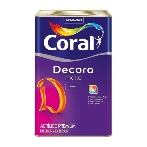 TINTA ACRILICA DECORA MATTE FO ALG EGIPCIO 18L CORAL