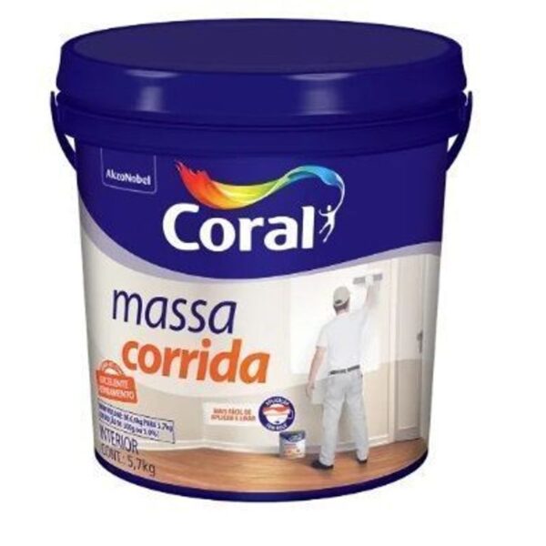 MASSA CORRIDA 5,7KG CORAL