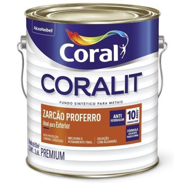 FUNDO CORALIT ZARCAO PROFERRO 3,6L CORAL