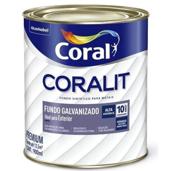 FUNDO CORALIT GALVANIZADO BRANCO 900ML CORAL