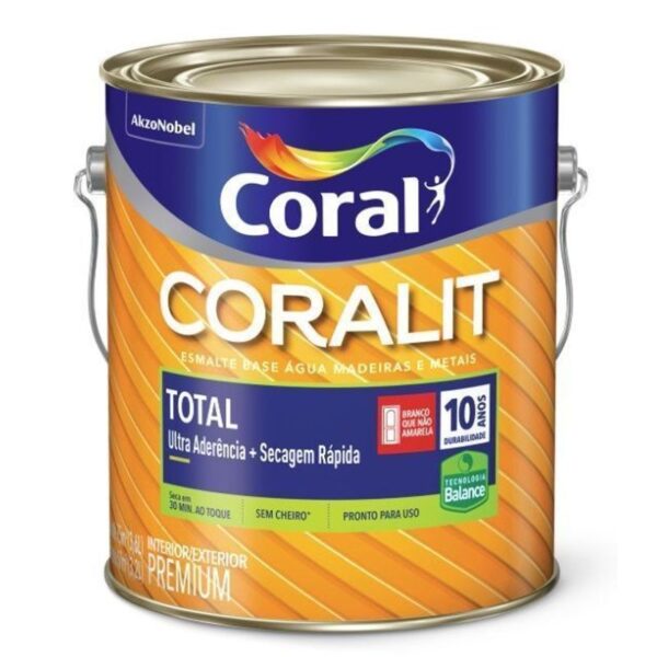 ESMALTE CORALIT TOTAL AC BRANCO GELO 3,6L CORAL