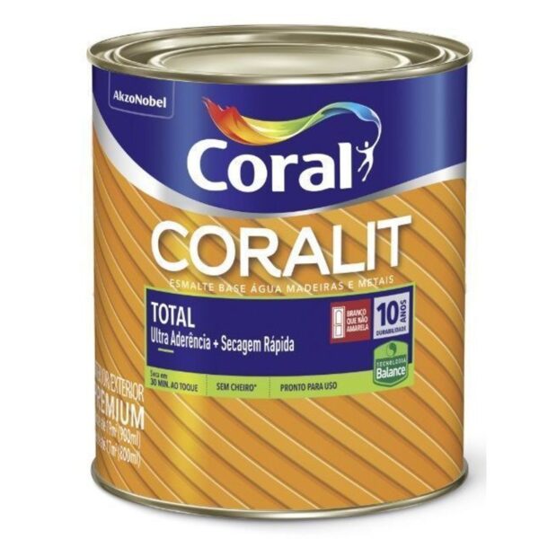 ESMALTE CORALIT TOTAL AC BRANCO GELO 900ML CORAL