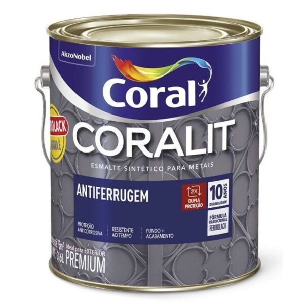 VERNIZ SINT CORALIT ANTIFERRUGEM TABACO 3,6L CORAL