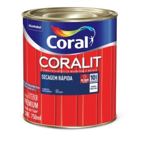 VERNIZ SINT CORALIT SEC RAPIDA BR AMARELO TRATOR 750ML CORAL