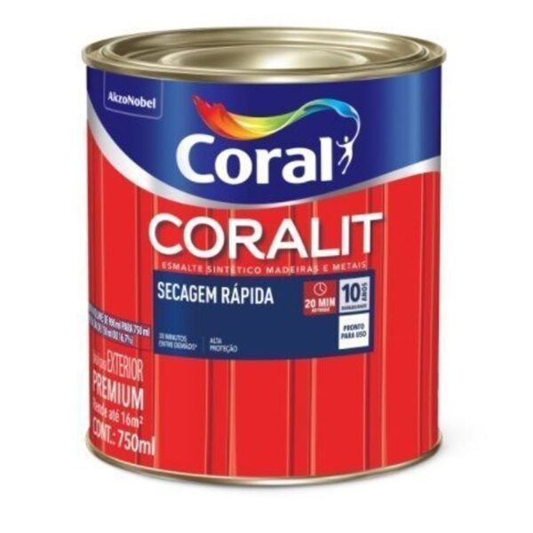 VERNIZ SINT CORALIT SEC RAPIDA BR PRETO 750ML CORAL