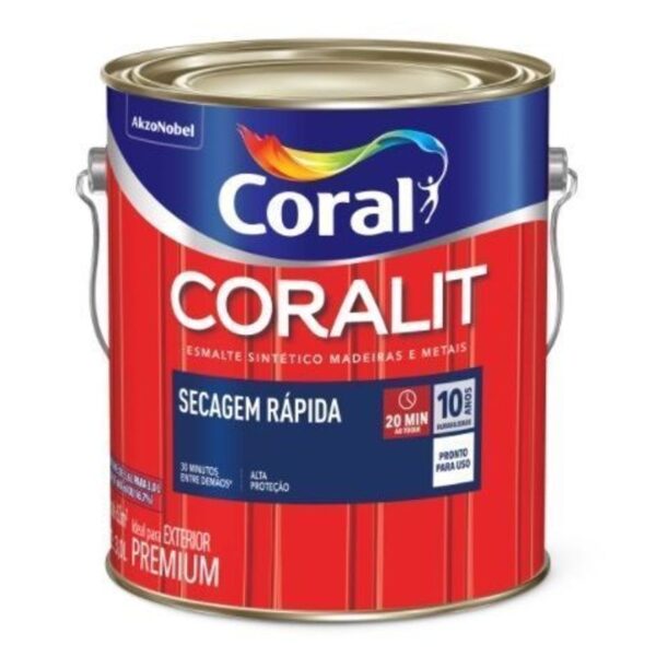 VERNIZ SINT CORALIT SEC RAPIDA BR AMARELO 3,0L CORAL