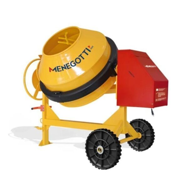 BETONEIRA 400L RENTAL C/ MOTOR MONO 2CV 220V 60HZ 4P C/ RODA MENEGOTTI