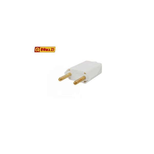 PLUGUE MACHO 10A 2P 180 BRANCO ROMAZI