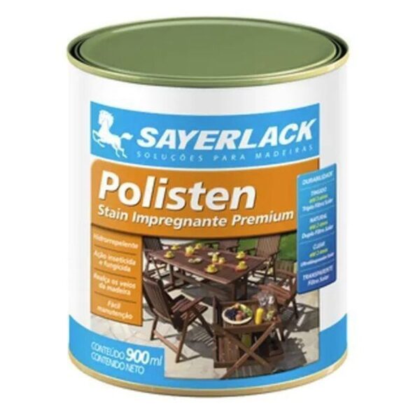 VERNIZ POLISTEN ACETINADO CASTANHEIRA 900ML SAYERLACK