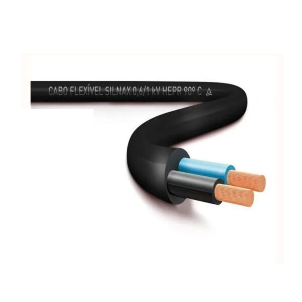 CABO FLEXSILNAX 1KV 2X2,50MM PRETO A MT SIL