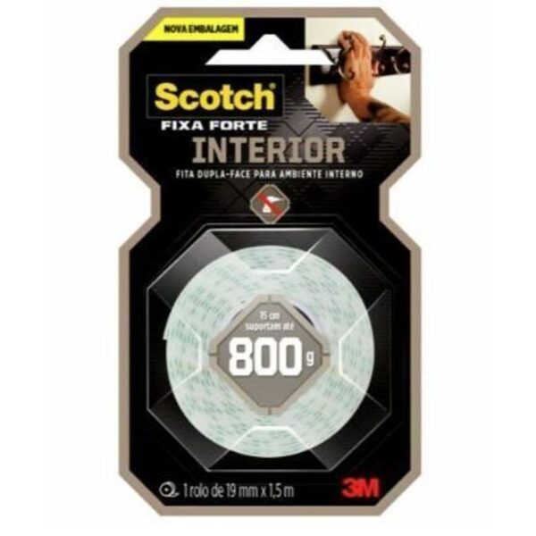 FITA DUPLA FACE FIXA FORTE 113 19MMX15M 3M