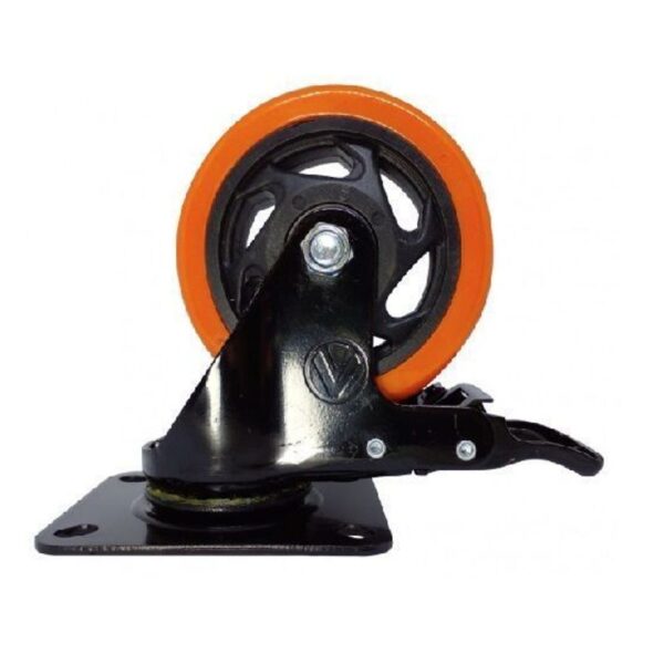 RODIZIO DE PVC LARANJA 4GIRATRIO AJAX