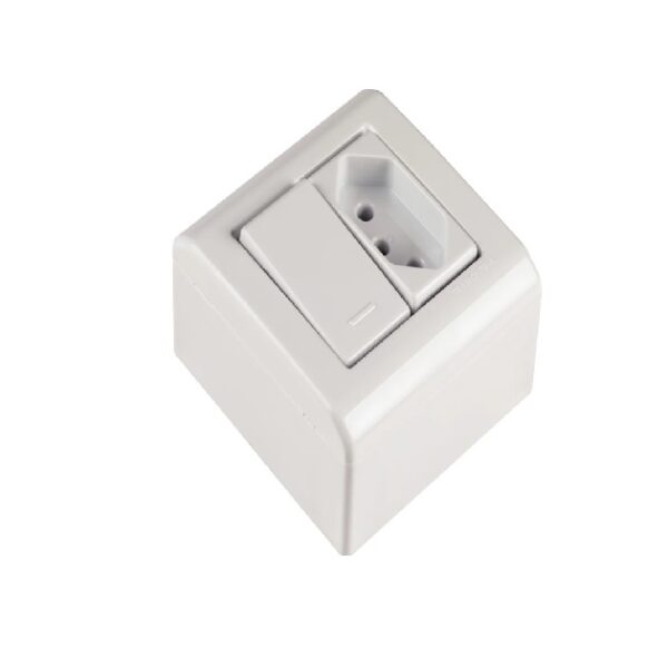 1 INTERRUPTOR SIMPLES + 1 TOM 20A 2P+T LIZFLEX BR TRAMONTINA