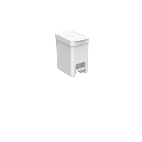LIXEIRA C/ PEDAL TRIUM BRANCO 6L OU