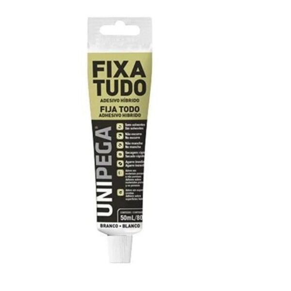SELANTE FIXA TUDO BRANCO BISNAGA PLASTICA 50ML UNIPEGA