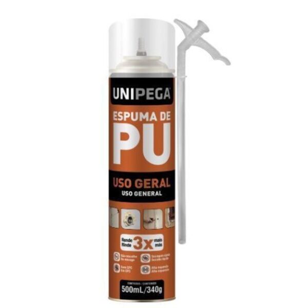 ESPUMA DE PU USO GERAL LATA 500ML340G UNIPEGA