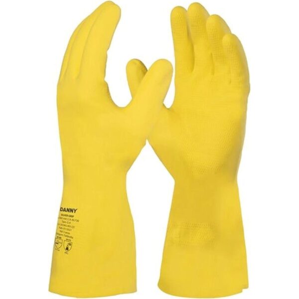 LUVA SILVER GRIP LATEX AMARELA G DANNY