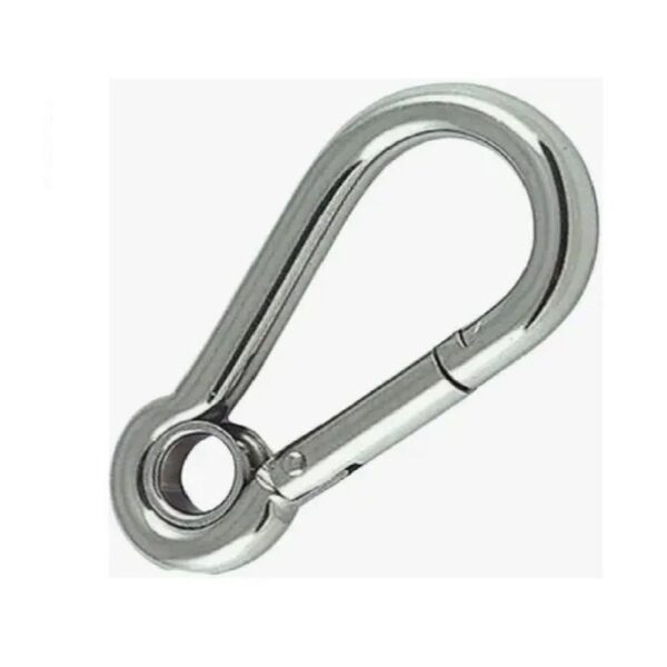 MOSQUETAO TRAVA SIMPLES C OLHAL 5 X 50MM CARBOGRAFITE