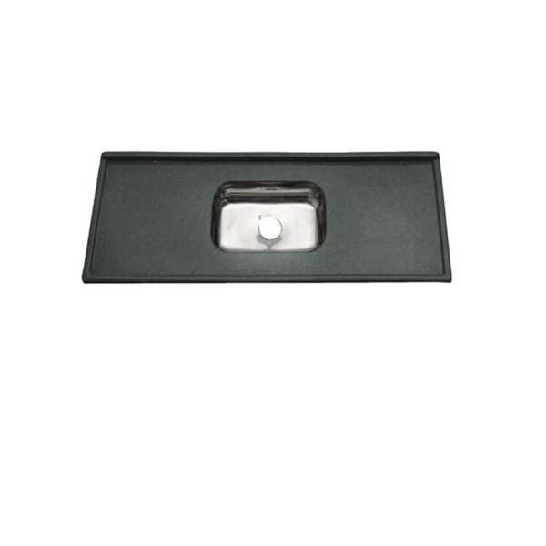 PIA C/ CUBA INOX 120X54 VERDE ROMANO DECORALITA