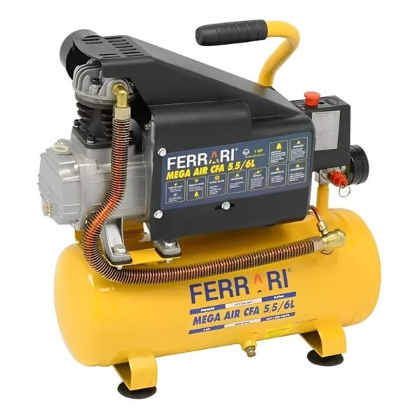 COMPRESSOR AR MEGA AIR CFC 5,5/6L 220V 1HP FERRARI