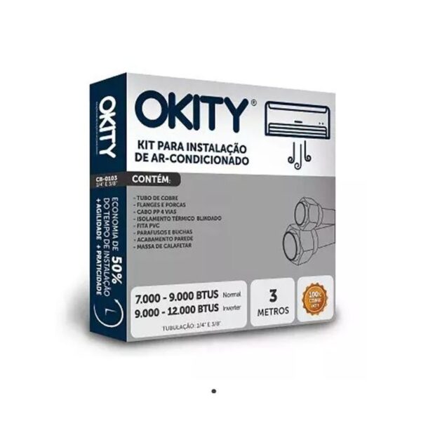 KIT INSTALACAO AR SPLIT 1/4 X 3/8 S/ SUPORTE OKITY