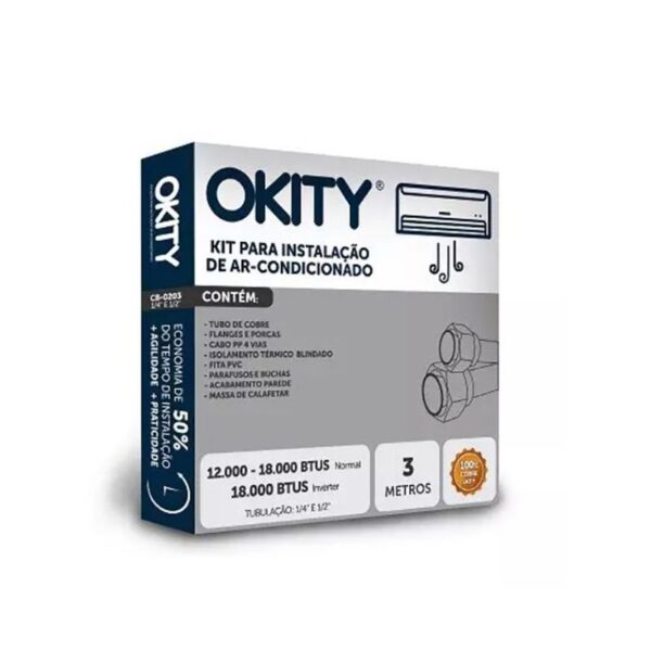 KIT INSTALACAO AR SPLIT  3/8 X 5/8 S/ SUPORTE OKITY