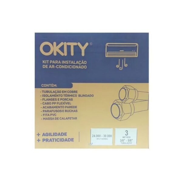 KIT INSTALACAO AR SPLIT  3/8 X 5/8 C/ SUPORTE OKITY