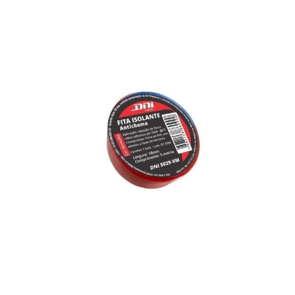 FITA ISOLANTE EM PVC VERMELHA 5M DNI