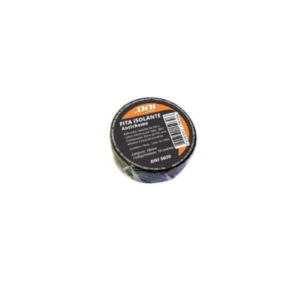 FITA ISOLANTE EM PVC PRETA 10M DNI