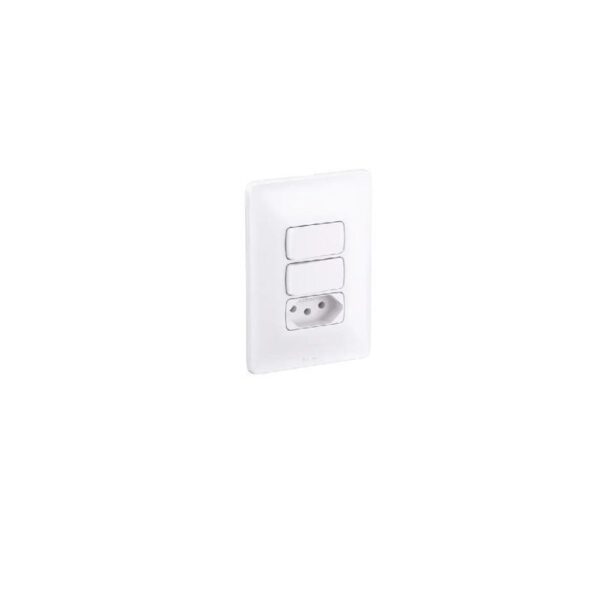 2 INTERRUPTORES SIMPLES1 TOMADA 2PT 10A 250V 4X2  ZEFFIA LEGRAND