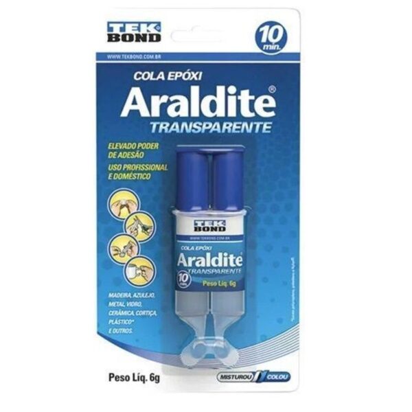 ADESIVO ARALDITE TRANSP 6G SERINGA BL TEKBOND