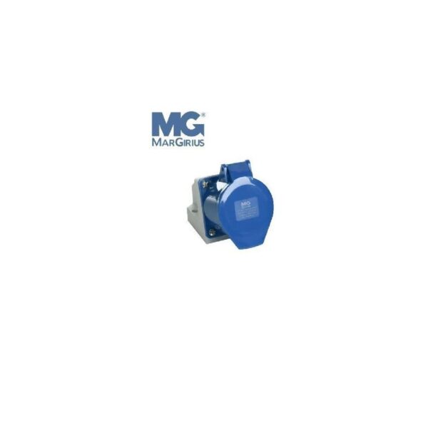 TOMADA IND FIXA DE SOBREP 16A 3P 200/250V AZUL6H IP44 MARGIRUS