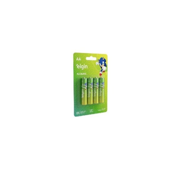 PILHA ALCALINA AA BLISTER COM 4 PECAS ELGIN