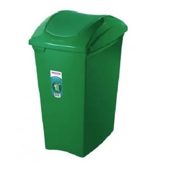 LIXEIRA SELETIVA VERDE PLASTICO 40L SANREMO