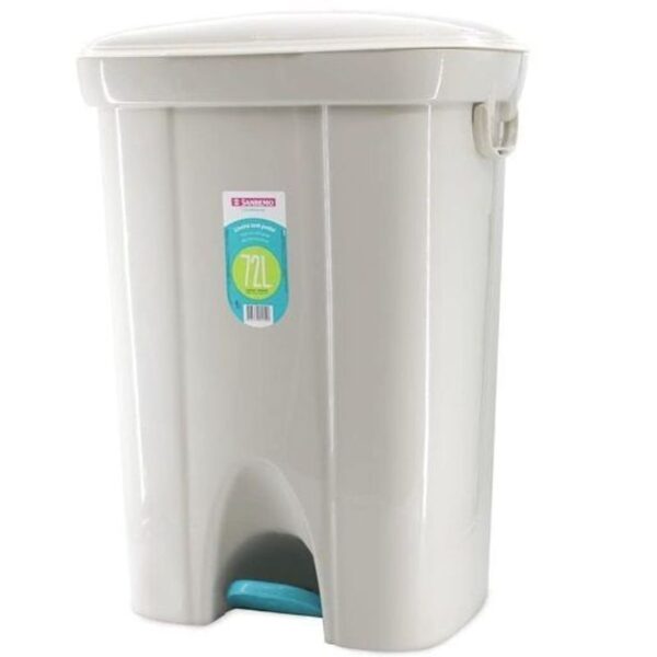 LIXEIRA C/ PEDAL PLASTICO 72L SANREMO