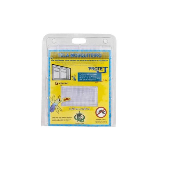 TELA MOSQUITEIRO COM VELCRO 1,25M X 1,25M BRANCA VICTORIA REGGIA