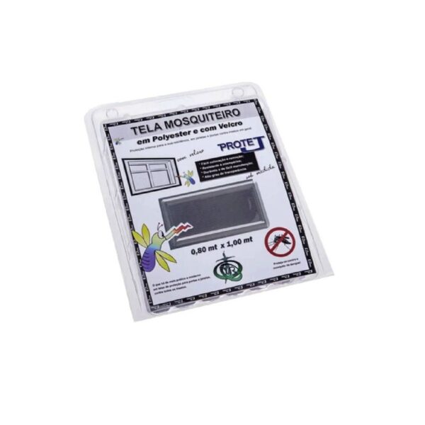 TELA MOSQUITEIRO COM VELCRO 0,80M X 1,00M CINZA VICTORIA REGGIA