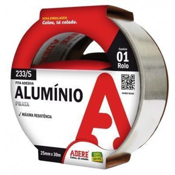 FITA ALUMINIO PRATA 25MMX30M ADERE