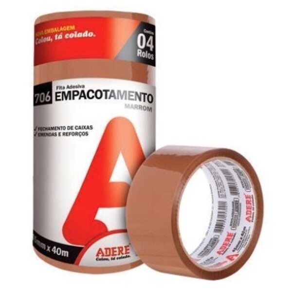 FITA EMPACOT MARROM  45MMX40M ADERE