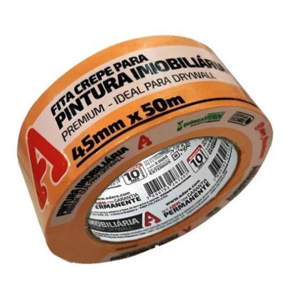 FITA CREPE IMOB LARANJA 45MMX50M ADERE