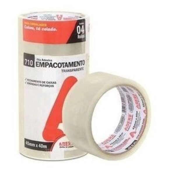 FITA EMPACOT TRANSP 710 45MMX40M ADERE