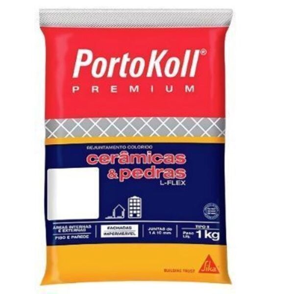 REJUNTE PREMIUM CERAMICAS E PEDRAS BRANCO 1KG PORTOKOLL