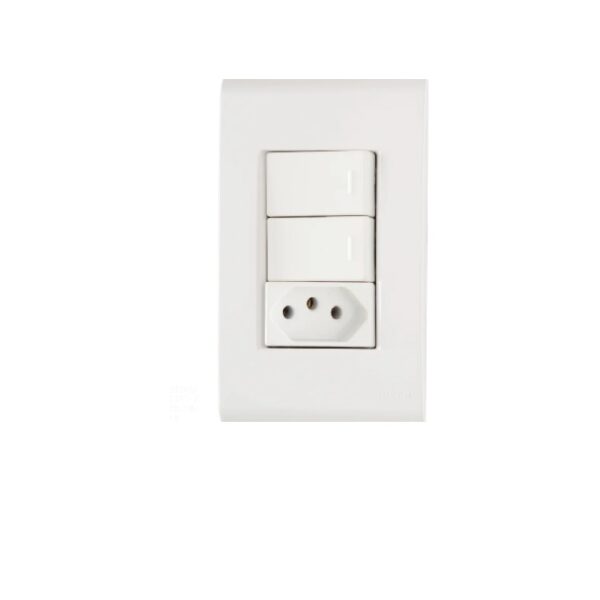 2 INTERRUPTOR PARALELO + 1 TOM 10A 2P+T LIZ BR TRAMONTINA