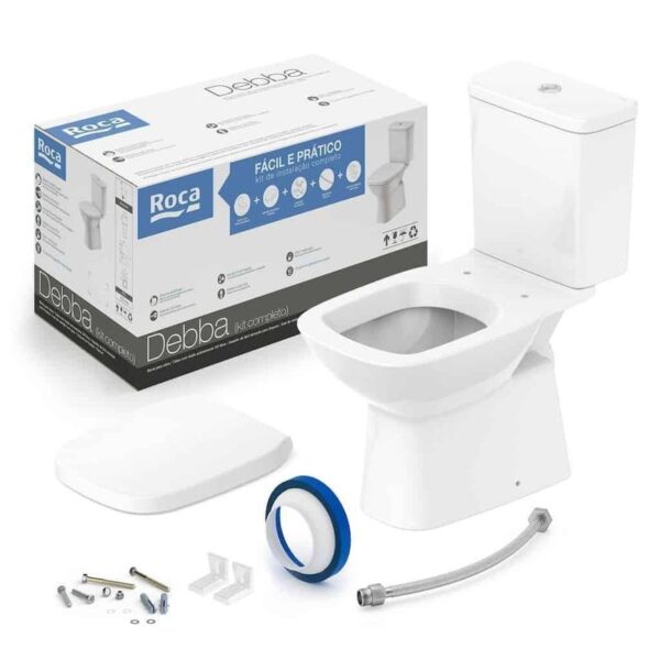 KIT BACIA C/ CAIXA DEBBA CLASSIC BRANCO ROCA