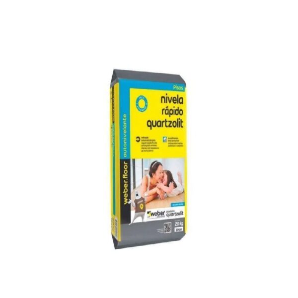 ARGAMASSA NIVELA RAPIDO CINZA 20KG QUARTZOLIT
