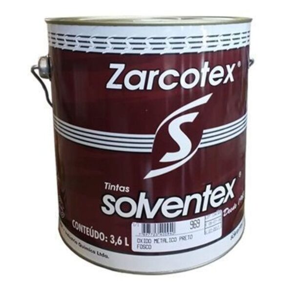 ZARCAO ÓXIDO METÁLICO PRETO FOSCO ZARCOTEX 3600ML SOLVENTEX