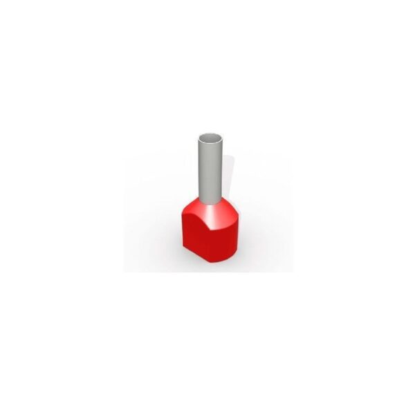 TERMINAL COBRE ILHOS SIMPLES TUBULAR 1,0MM 12A 100UN VERMELHO DECORLUX