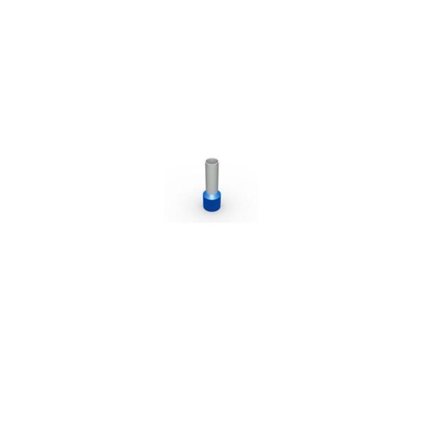 TERMINAL COBRE ILHOS SIMPLES TUBULAR 16MM 68A 100UN AZUL DECORLUX