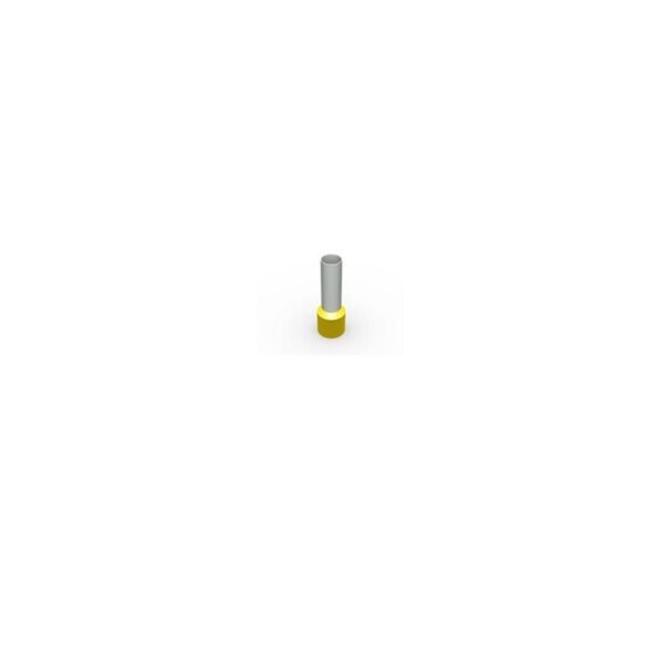TERMINAL COBRE ILHOS SIMPLES TUBULAR LONGO 25MM 89A 100UN AMARELO DECORLUX
